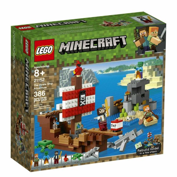 New Lego Minecraft The Pirate Ship Adventure 21152 Retired Collectible Set - Picture 2 of 4